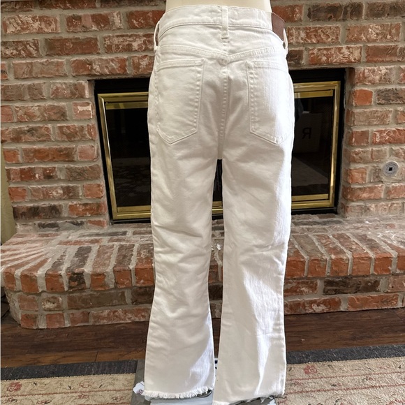 Johnny Was White Flare Jeans with Vibrant Side Trim - Picture 6 of 10